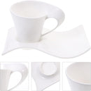 ELEGANT WAVE COFFEE MUG & PLATE