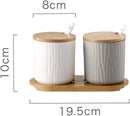 Grained seasoning jar (two)