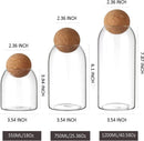Storage Glass Jar Set Food Storage Tank With Wooden Lid 500 ML,800ML,1200ML