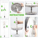 SQUARE WOODEN TIERED TRAY