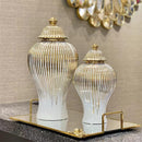 Modern Ceramic Ginger Jar Vase with Lid