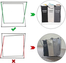 Large Laundry Hamper 3 Compartments