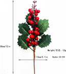 Christmas Artificial Berry Picks with Pine Cones & Greenery – 10 Pcs Holiday Decoration Stems