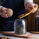 Storage Glass Jar Set Food Storage Tank With Wooden Lid 500 ML,800ML,1200ML