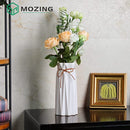 WHITE FLOWER VASE WITH THREAD