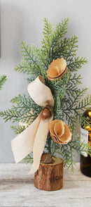 Christmas Tree Potted Plants with Stable