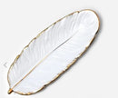 Large leaves minimalist white
