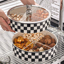 BLACK AND WHITE FOOD CONTAINER