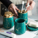 Light luxury ceramic bathroom toiletry set bathroom supplies toilet mouthwash cup toothbrush cup set creative gift