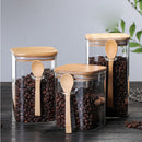 Glass Jars with Bamboo Lids Designed