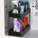 Two floors kitchen storage rack