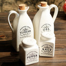 4 Pack Ceramic Condiment Container Set,