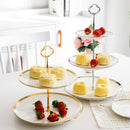 ceramic three-layer cake dessert stand