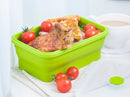 Silicone Lunch Box, Collapsible Folding Food Storage Container with Lids