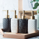 Simple ceramic hand sanitizer bottle, shampoo shower gel lotion press sub-bottling