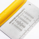 Stainless steel dough cutter with measurements