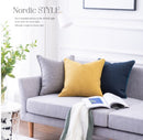 Cotton linen cushion cover solid color
