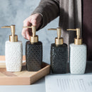 Simple ceramic hand sanitizer bottle, shampoo shower gel lotion press sub-bottling