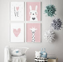 Simple cartoon canvas painting