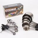 Stainless steel and silicone measuring spoon set (10-pieces)