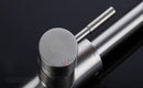 Spring-loaded hot and cold water high pressure black stainless steel faucet
