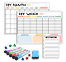 Weekly schedule refrigerator stickers set