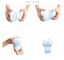 Collapsible Travel Cup With Straw