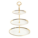 ceramic three-layer cake dessert stand