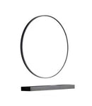 Round Mirror Wall Mounted Aluminum Alloy Frame Modern Decoration