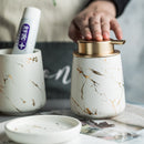 Light luxury ceramic bathroom toiletry set bathroom supplies toilet mouthwash cup toothbrush cup set creative gift