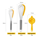 Stainless steel whisk set