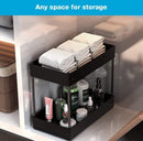 Two floors kitchen storage rack