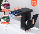 Bathroom Waterfall Faucet with LED Light