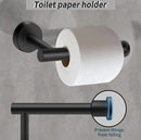 Style stainless steel hook towel rack set (6 pieces)
