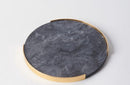 Luxury marble tray with gold frame
