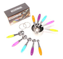 Stainless steel and silicone measuring spoon set (10-pieces)