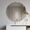 Round Mirror Wall Mounted Aluminum Alloy Frame Modern Decoration