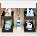 Kitchen Double Layer Sliding Storage Rack