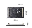 Nordic style natural marble storage tray for cosmetics and jewelry.