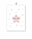 Simple cartoon canvas painting