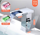 Bathroom Waterfall Faucet with LED Light