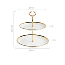ceramic three-layer cake dessert stand