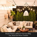 48ft 15 lights outdoor waterproof string lights project