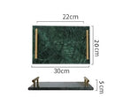 Nordic style natural marble storage tray for cosmetics and jewelry.