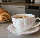 Deluxe Bow Porcelain Tea Cup & Saucer