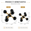 Black and Gold Decorative Jack Sculpture Set