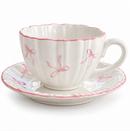 Deluxe Bow Porcelain Tea Cup & Saucer