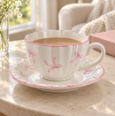 Deluxe Bow Porcelain Tea Cup & Saucer