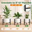 Adjustable Metal Plant Stand for 8"–12" Pots,