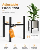 Adjustable Metal Plant Stand for 8"–12" Pots,
